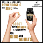 DISTRIBUTOR PRICE - POWERDOSE - C Sodium Ascorbate with ZINC 100 Tablets | For Kids & Adult