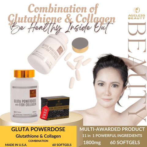 DUO BUNDLE Gluta Powerdose with Fish Collagen with FREE Collagen Soap