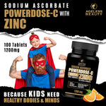 DISTRIBUTOR PRICE - POWERDOSE - C Sodium Ascorbate with ZINC 100 Tablets | For Kids & Adult