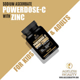 DISTRIBUTOR PRICE - POWERDOSE - C Sodium Ascorbate with ZINC 100 Tablets | For Kids & Adult