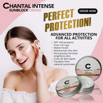 (WHOLESALE) CHANTAL INTENSE SUNBLOCK Cream Matte Finish 100 gms SPF 100+++